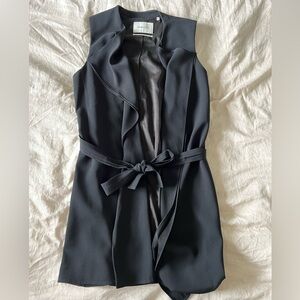 Aritzia black long tie vest size large